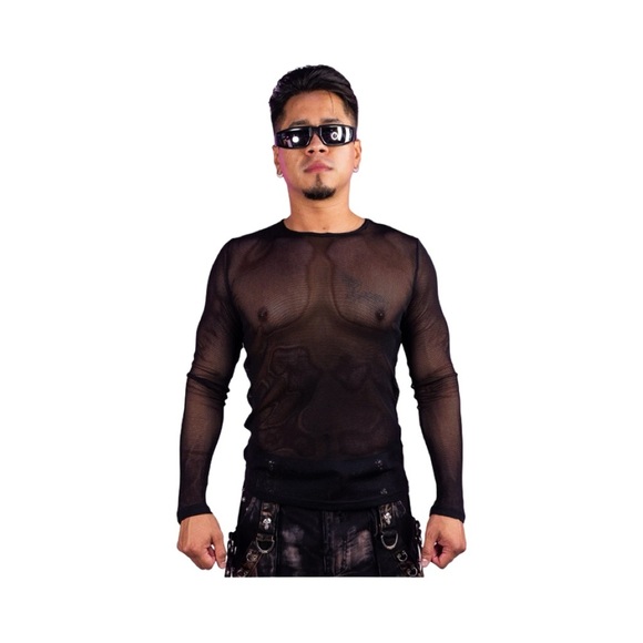 Tripp NYC men’s mesh fishnet long sleeve X-Large - Picture 4 of 10